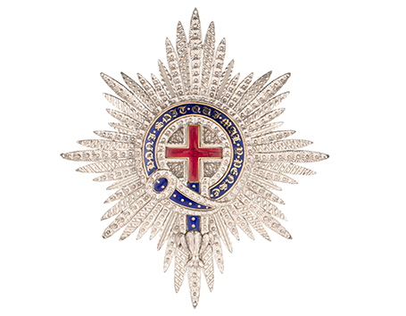 Plaque de l’ordre de la Jarretière - Début du XIXe siècle - Argent et émaux