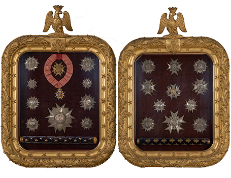 Ensemble de décorations et bâtons du maréchal Moncey (1754-1842)